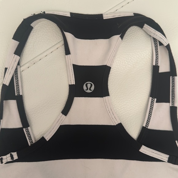 Lululemon Tank Top Black and White Stripes - Picture 2 of 2